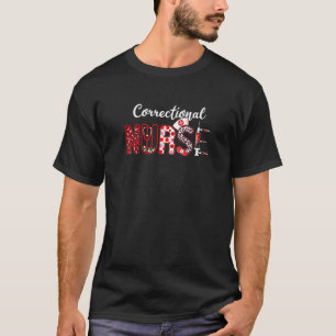 Camiseta Enfermeira correcional Stethoscope Leopard Print N