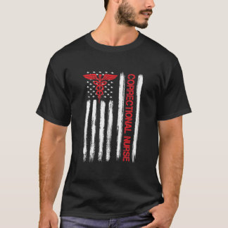 Camiseta Enfermeira Corretiva Enfermeira Patriótica America