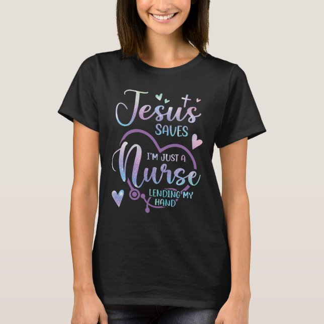 Camiseta Enfermeira Cristã Jesus (Frente)