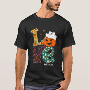 Camiseta Enfermeira CRNA de Halloween Abóbora Assustadora A
