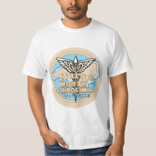 Camiseta Enfermeira da Carolina do Norte Caduceu