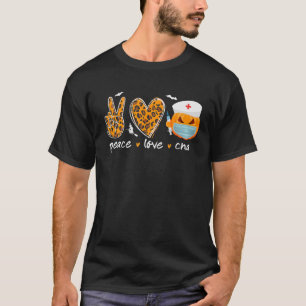Camiseta Enfermeira da CNA Pumpkin Halloween Roupa Leo