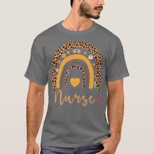 Camiseta Enfermeira da Escola de Enfermeira Boho Leopard Ra