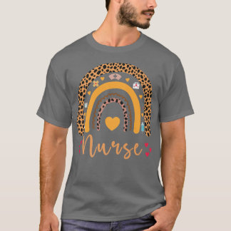 Camiseta Enfermeira da Escola de Enfermeira Boho Leopard Ra