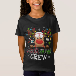 Camiseta Enfermeira da escola de natal Enfermeira de Crew E