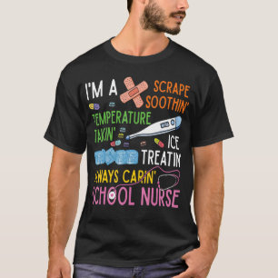 Camiseta Enfermeira da escola Enfermeira Scrape Tomada de T