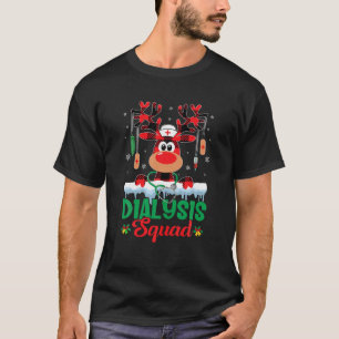 Camiseta Enfermeira da Esquadra de Diálise de Natal Reindee