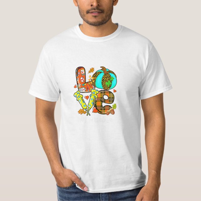 Camiseta Enfermeira da seringa-leopardo-de-abóbora (Frente)