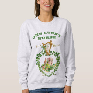 Camiseta Enfermeira da sorte irlandesa Harp Lucky, castelo