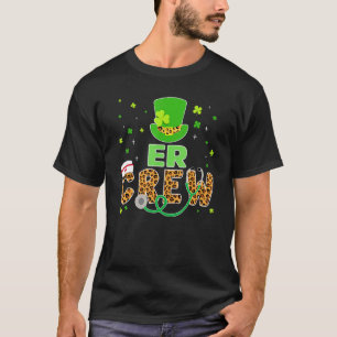 Camiseta Enfermeira da tripulação de emergência Estetoscópi