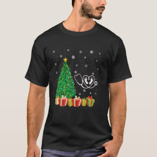 Camiseta Enfermeira da UTI de Natal Árvore de Natal Ilumina