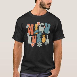 Camiseta Enfermeira da UTI Neonatal Groovy Ondulado 60s 70s