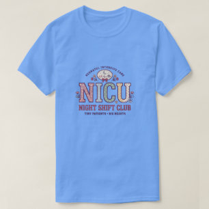 Camiseta Enfermeira da UTIN Noite Floral Retro Neonatal