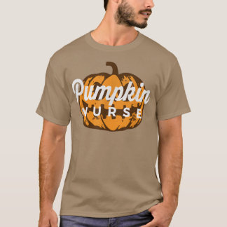 Camiseta Enfermeira de abóbora Truque de Halloween ou trata