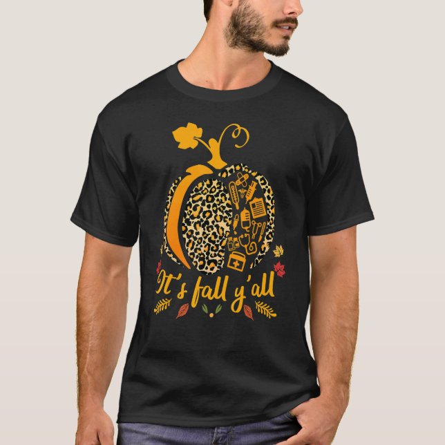 Camiseta Enfermeira de Ação de Graças Bomba Leopard do Trab (Frente)