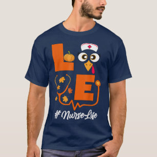Camiseta Enfermeira de Ação de Graças, mulheres adoram Turq