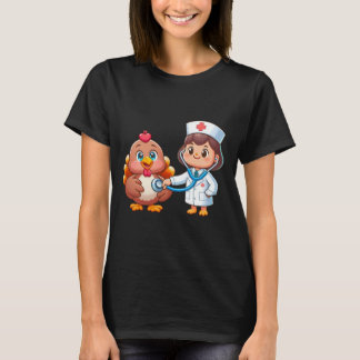 Camiseta Enfermeira de Ação de Graças Pulsação Turquia Cai 