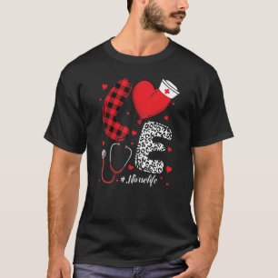 Camiseta Enfermeira de Amor de Xadrez Buffalo Feliz Valenti