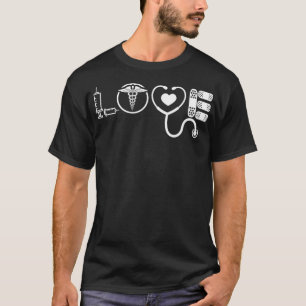 Camiseta Enfermeira de Amor Enfermeira Cute Enfermeira ER E