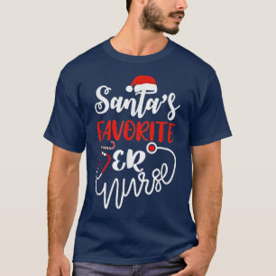 Camiseta Enfermeira de Amor ER Papai Noel Com Enfermeira De
