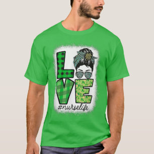 Camiseta Enfermeira de amor santificada Dia de São Patrício