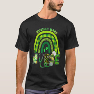 Camiseta Enfermeira de Bebê Mãe Arco-Íris Enfermagem Feliz 