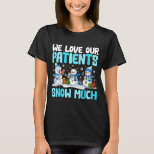 Camiseta Enfermeira de Boneco de Neve Engraçado Nós Amamos