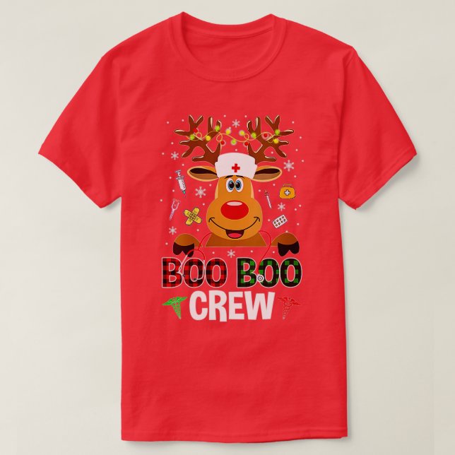 Camiseta Enfermeira de Boo Boo de Natal (Frente do Design)
