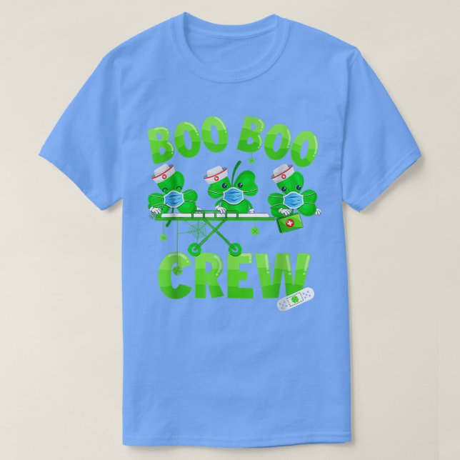 Camiseta Enfermeira de Boo Boo Enfermeira Dia de São Patríc (Frente do Design)