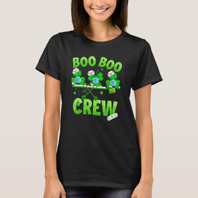 Camiseta Enfermeira de Boo Boo Enfermeira Dia de São Patríc (Frente)