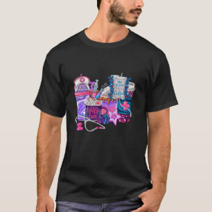 Camiseta Enfermeira de café de Natal Enfermeira Engraçada C