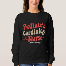 Camiseta Enfermeira de Cardiologia Pediátrica Retro Groovy 