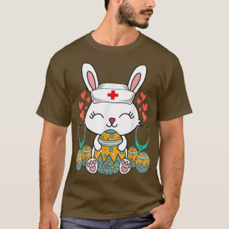 Camiseta Enfermeira de coelhinho bonitinho, Páscoa engraçad