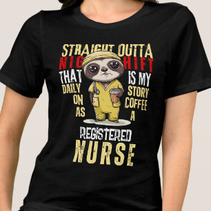 Camiseta Enfermeira de Controle de Infecção do Turno Noturn