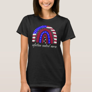 Camiseta Enfermeira de Controle de Infecção Patriótica Band