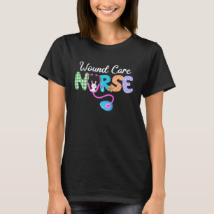 Camiseta Enfermeira de Cuidados com Feridas Xadrez Amor Est