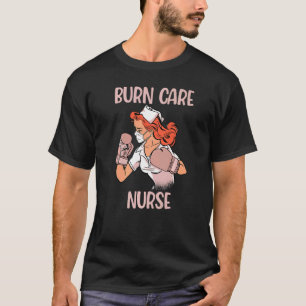 Camiseta Enfermeira de Cuidados com Queimaduras Luvas de Bo