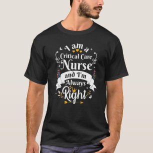 Camiseta Enfermeira de Cuidados Críticos Sempre Apreciação 