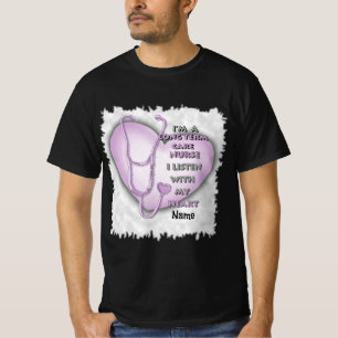 Camiseta Enfermeira de Cuidados de Longo Prazo com Coração 