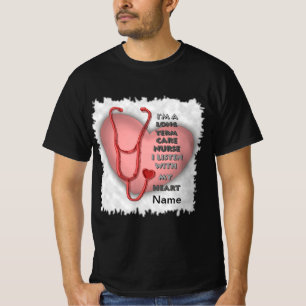 Camiseta Enfermeira de Cuidados de Longo Prazo do Coração V