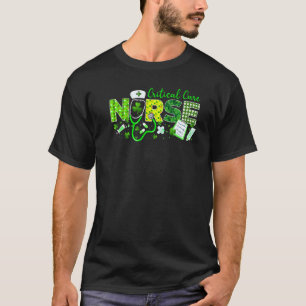 Camiseta Enfermeira de Cuidados Intensivos Dia de São Patrí
