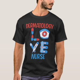 Camiseta Enfermeira de Dermatologia Ama Design de Enfermage