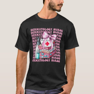 Camiseta Enfermeira de Dermatologia Derm Garota Coquete Laç