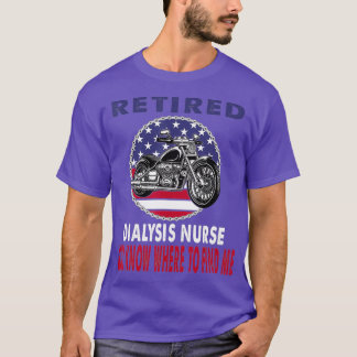 Camiseta Enfermeira de diálise aposentada Encontre-me com o