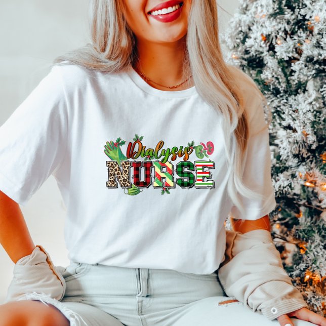 Camiseta Enfermeira de diálise Camisa-T feminina (Criador carregado)