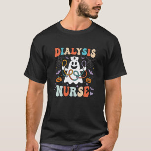 Camiseta Enfermeira de Diálise Dia das Bruxas Nefrologia Di