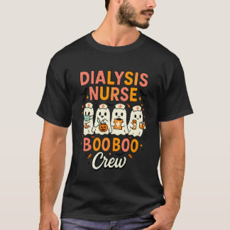 Camiseta Enfermeira de Diálise Equipe Boo Boo Fantasma de H