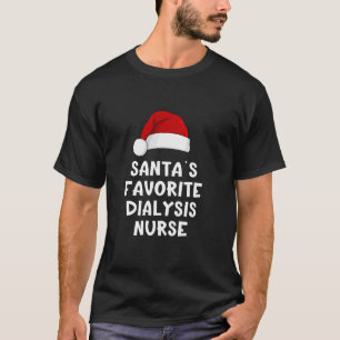 Camiseta Enfermeira de diálise favorita de Papais noeis de 