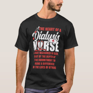 Camiseta Enfermeira de Diálise O Coração de uma Enfermeira