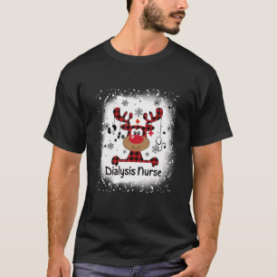 Camiseta Enfermeira de Diálise Sangrada Reindeer de Natal P